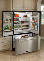 AGA PRO Plus APRO36FDSS 19.8 cu. ft. Counter-Depth Refrigerator with Glass Shelves & Humidity Controlled Drawers