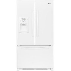 Amana AFI2538AEW 25.0 cu. ft. Refrigerator with Glass Shelves, Adjustable Door Bins & External Ice/Water Dispenser