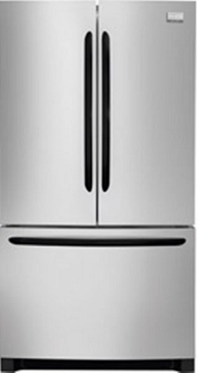 Frigidaire Gallery FGHN2844LM 27.8 cu. ft. French Door Refrigerator, 4 SpillSafe Sliding Glass Shelves, Full-Width Humidity Crispers, Quick Ice Option, Ramp-Up Lighting, Self-Closing Freezer Drawer