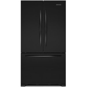 KitchenAid KFCS22EVBL Architect Series II 21.8 cu ft Counter Depth French Door Refrigerator, Black