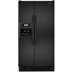 KitchenAid Architect II KSRV22FVBL 21.6 cu. ft. Side by Side Refrigerator, Humidity-Controlled Crisper, External Ice/Water Dispenser, In-Door-Ice, ExtendFresh Temperature Management, Black