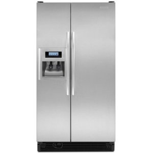 KitchenAid Architect II KSRV22FVSS 21.6 cu. ft. Side by Side Refrigerator, Humidity-Controlled Crisper, External Ice/Water Dispenser, In-Door-Ice, ExtendFresh Temperature Management, Stainless Steel