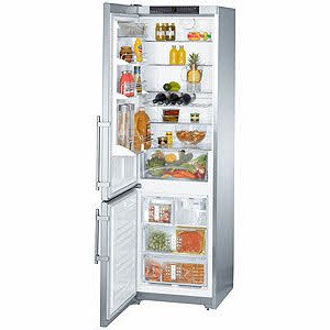 Liebherr CS1361 13 cu. ft. Freestanding Counter-Depth Bottom-Freezer Refrigerator, 4 Glass Shelves, 3 Freezer Drawers, Factory Installed Ice Maker, LED Lighting, Digital Temperature Display, Left Hand Door Swing