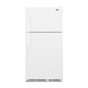 Maytag M1TXEMMWW 20.9 cu. ft. Top-Freezer Refrigerator, Factory Installed Automatic Ice Maker, Adjustable Glass Shelves, 2 FreshLock Crispers with Humidity Control, ADA Compliant: White