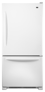Maytag EcoConserve MBF1958XEW 18.5 cu. ft. Bottom-Freezer Refrigerator, 5 Spill-Catcher Glass Shelves, Gallon Door Storage, Glide-Out Freezer Drawer, Energy Star Qualified, Factory-Installed Icemaker