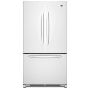 Maytag MFD2562VEW 24.8 cu. ft. French Door Refrigerator, 2 EasyGlide Spill-Catcher Glass Shelves, Electronic Triple-Cool System, Internal Water Dispenser, Accelerated Ice Production