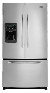 Maytag Ice2O MFI2067AES 20.0 cu. ft. Counter-Depth French Door Refrigerator, 3 Slide-Out Spill-Catcher Glass Shelves, Elevator Shelf, 2 Humidity Crispers, External Ice/Water Dispenser, Electronic Quad Cool System