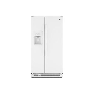 Maytag MSD2272VEW 21.7 cu. ft. Side by Side Refrigerator with Adjustable Spill-Catcher Glass Shelves, FreshLock Crispers, External Ice/Water Dispenser and Up-Front Sliding Controls: White