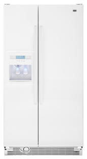 Maytag MSD2553WEW 25.0 cu. ft. Side by Side Refrigerator, 3 Adjustable Spill-Catcher Shelves, Store-N-Door Ice Dispensing System, External Ice/Water Dispenser, LCD Controls