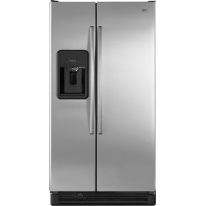 Maytag MSD2572VES 25.2 cu. ft. Side by Side Refrigerator Adjustable Spill-Catcher Glass Shelves, FreshLock Crispers, External Ice/Water Dispenser, Up-Front Sliding Controls