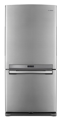 Samsung RB197ACRS 18.0 cu. ft. Counter-Depth Bottom-Freezer Refrigerator, 3 Glass Shelves, Twin Cooling System, Temperature Sensor, Power Freeze/Cool Options, Ice Maker, External Digital Display/Control