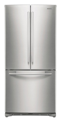 Samsung RF197ACPN 17.8 cu. ft. Counter-Depth French Door Refrigerator, 3 Adjustable Glass Shelves, Humidity Controlled Crispers, Ice Maker, LED Lighting, Internal Digital Display