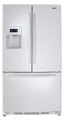 Samsung RF26XAEWP 26 cu. ft. French Door Refrigerator, 5 Spill Proof Glass Shelves, Power Freeze/Power Cool, Cool Tight Door, Premium External Water/Ice Dispenser, Digital Display