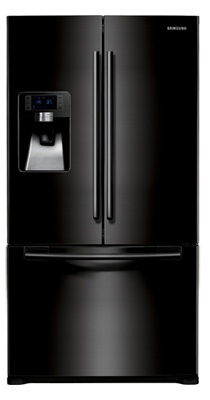 Samsung RFG297AABP 28.5 cu. ft. French-Door Refrigerator, 5 Glass Shelves, Spill Proof, Twin Cooling Plus, CoolSelect Pantry, Power Freeze/Cool Options, External Ice/Water Dispenser, LED Display