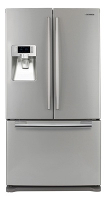 Samsung RFG297AAPN 28.5 cu. ft. French-Door Refrigerator, 5 Glass Shelves, Spill Proof, Twin Cooling Plus, CoolSelect Pantry, Power Freeze/Cool Options, External Ice/Water Dispenser, LED Display