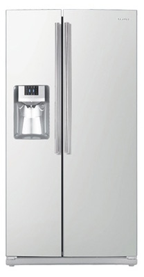 Samsung RS261MDWP 26 cu. ft. Side by Side Refrigerator, 4 Tempered Glass Spill Proof Shelves, Power Freeze/Cool Options, LED Lighting, Compact Icemaker, Door Alarm, External Ice/Water Dispenser