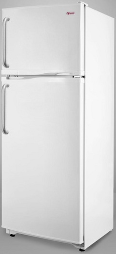 Summit FF1062WTB 9.4 cu. ft. Counter-Depth Top-Freezer Refrigerator with Adjustable Glass Shelves, Turbo Flow Air System, Interior Light and Energy Efficient Design