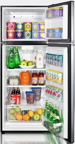 Summit FF1152SS 10.4 cu. ft. Counter-Depth Top-Freezer Refrigerator with Adjustable Wire Shelves, Door Storage, Interior Light and Energy Star