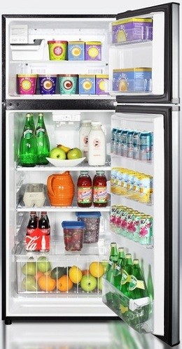 Summit FF1152SSIM 10.4 cu. ft. Counter-Depth Top-Freezer Refrigerator with Adjustable Wire Shelves, Door Storage, Energy Star