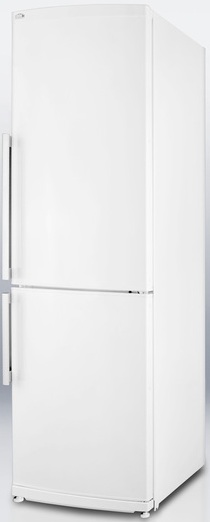Summit FFBF240W 9.85 cu. ft. Counter-Depth Bottom-Freezer Refrigerator, Adjustable Glass Shelves, Wine Shelf, Quick Freezer Compartment, Frost Free